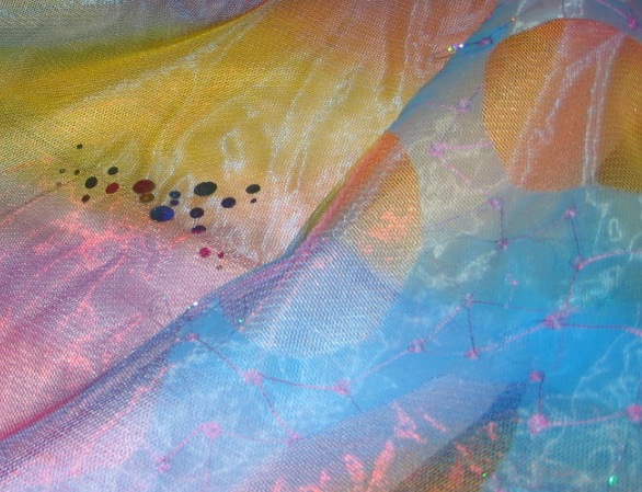 Ceiling fabric, in progress